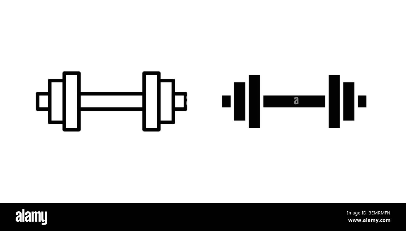 Barbell icon graphic design. web icons vectors. Stock Vector