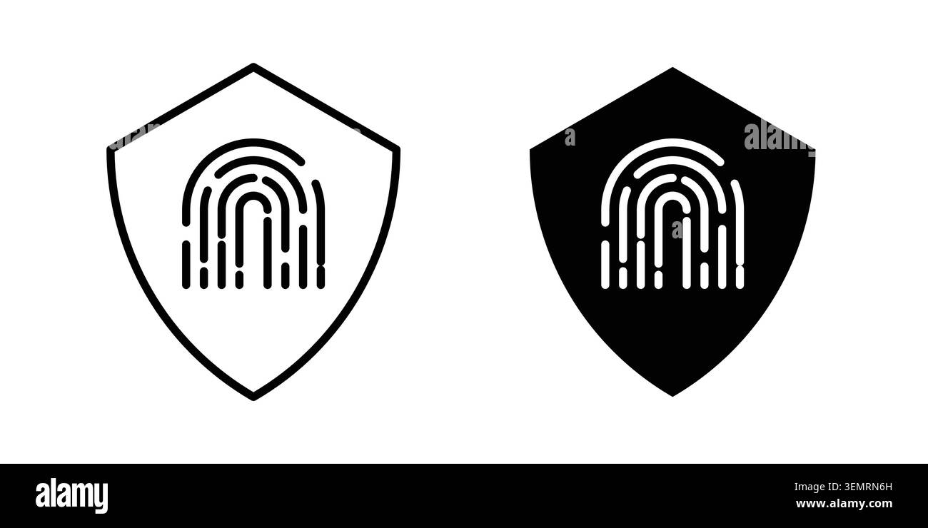 Biometric security icon graphic design. web icons vectors. Stock Vector