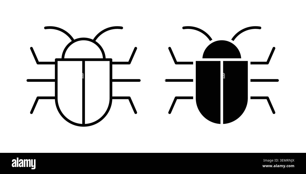 Bug icon graphic design. web icons vectors. Stock Vector