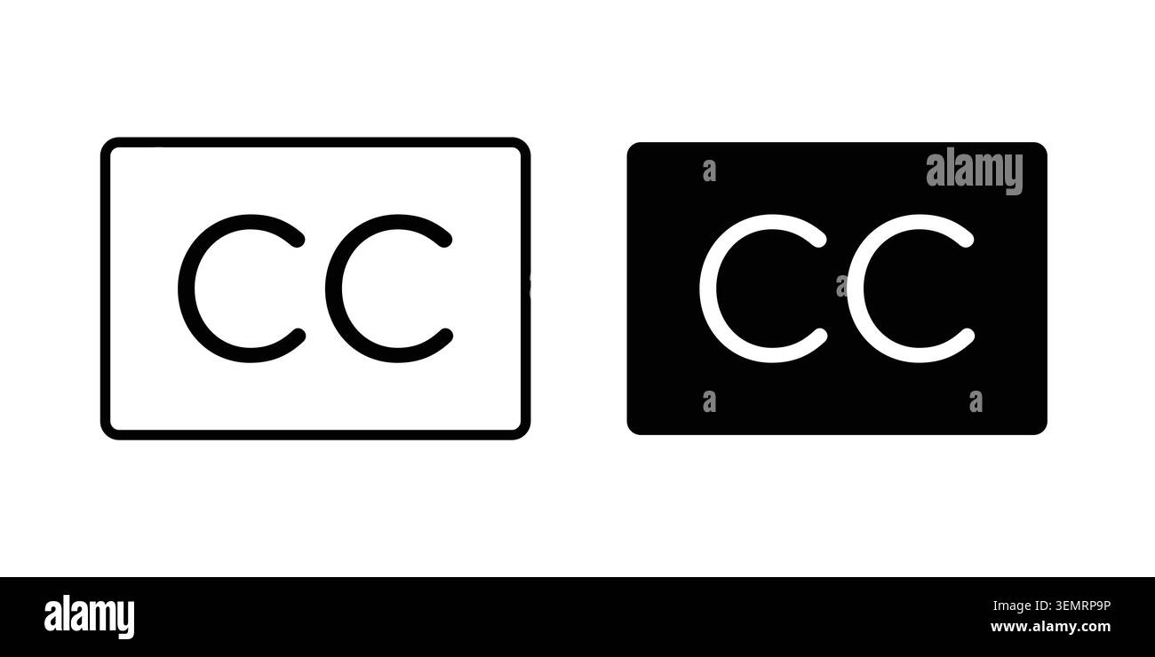 Closed caption icon graphic design. web icons vectors. Stock Vector
