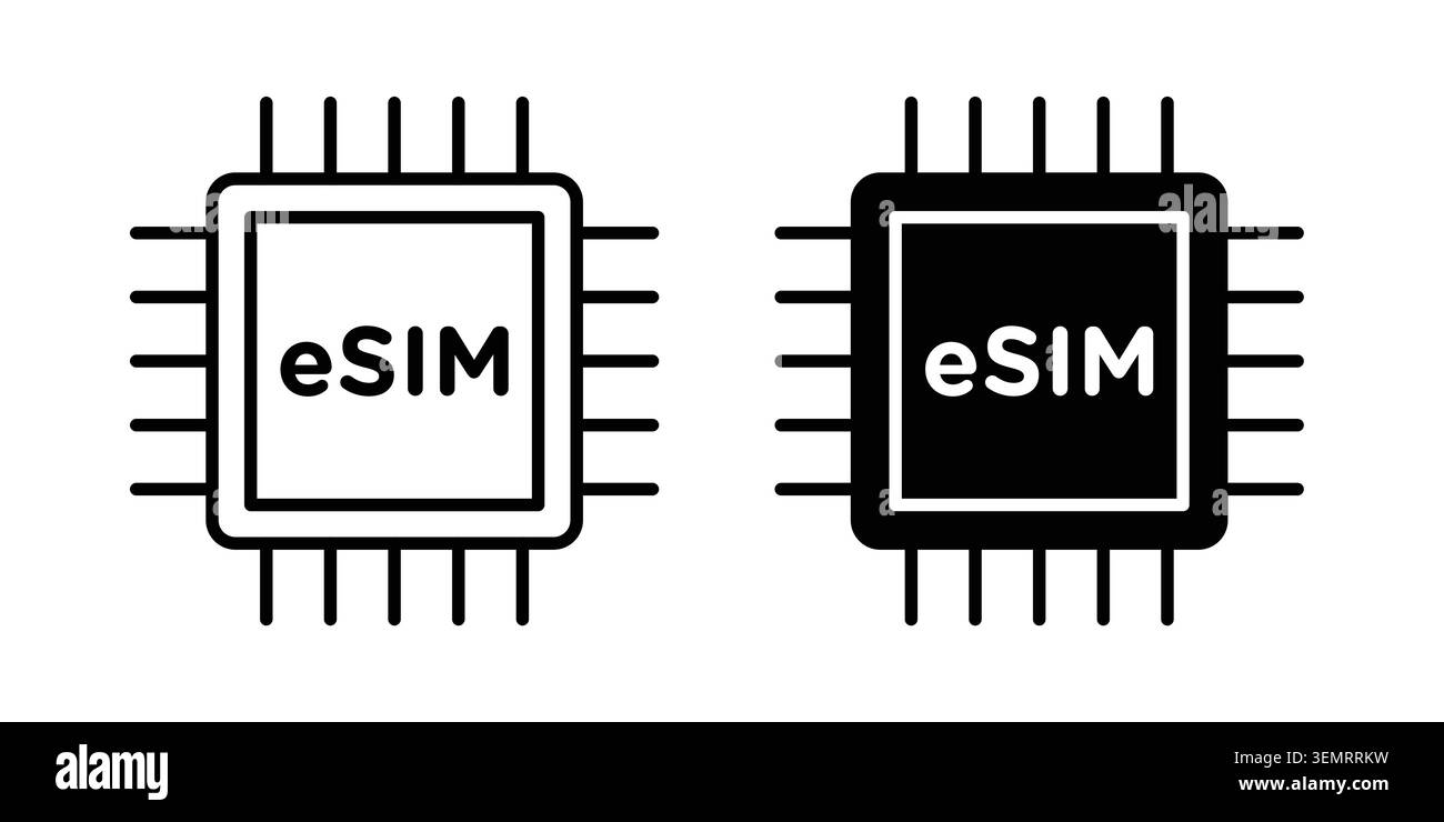 ESIM icon graphic design. web icons vectors. Stock Vector