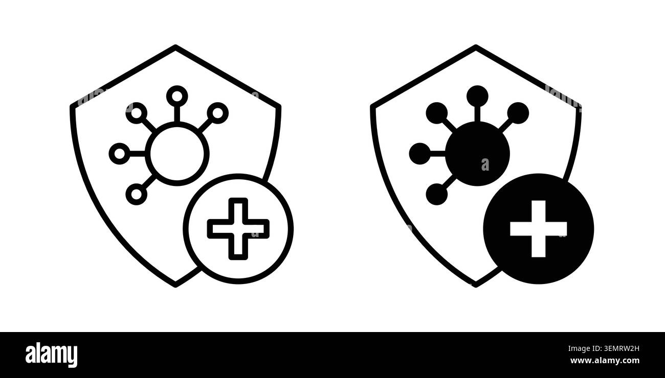 Immunity icon graphic design. web icons vectors. Stock Vector