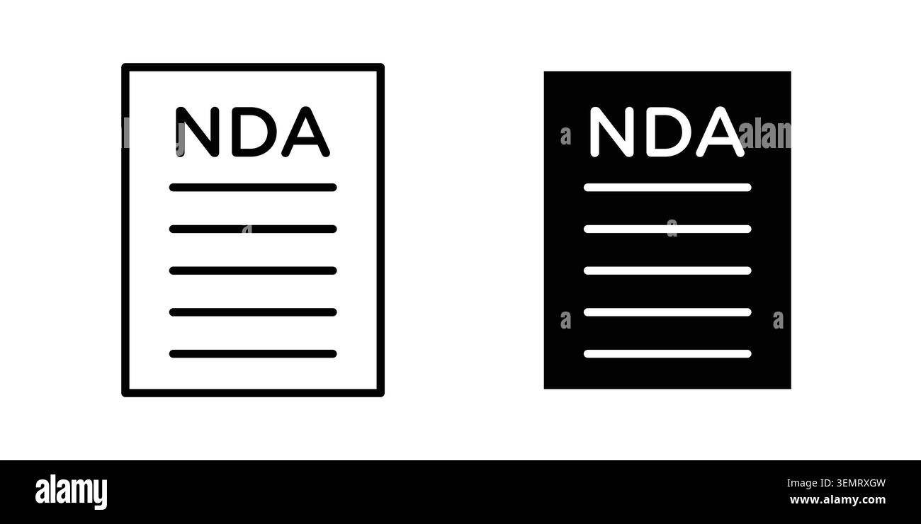 NDA icon graphic design. web icons vectors. Stock Vector