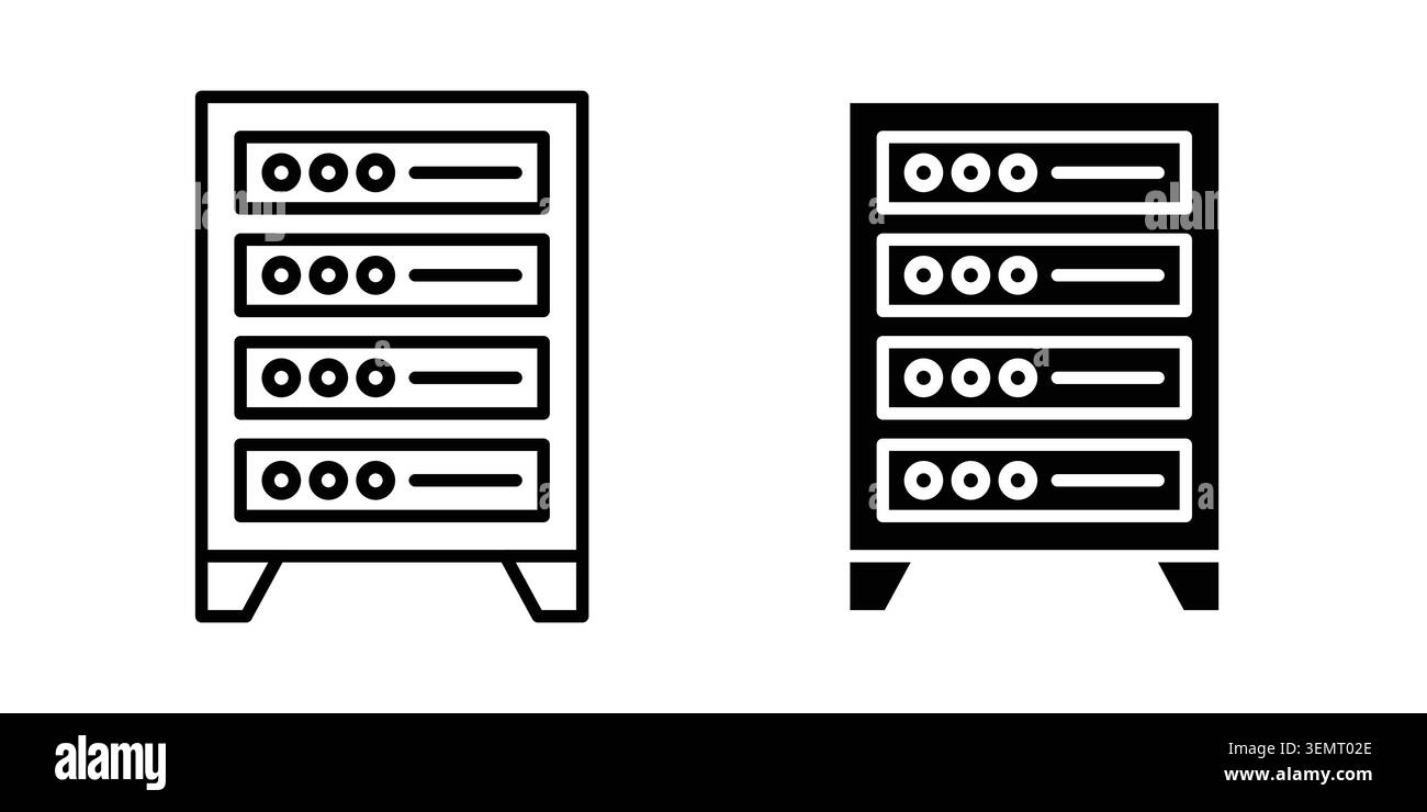 Server rack icon graphic design. web icons vectors. Stock Vector