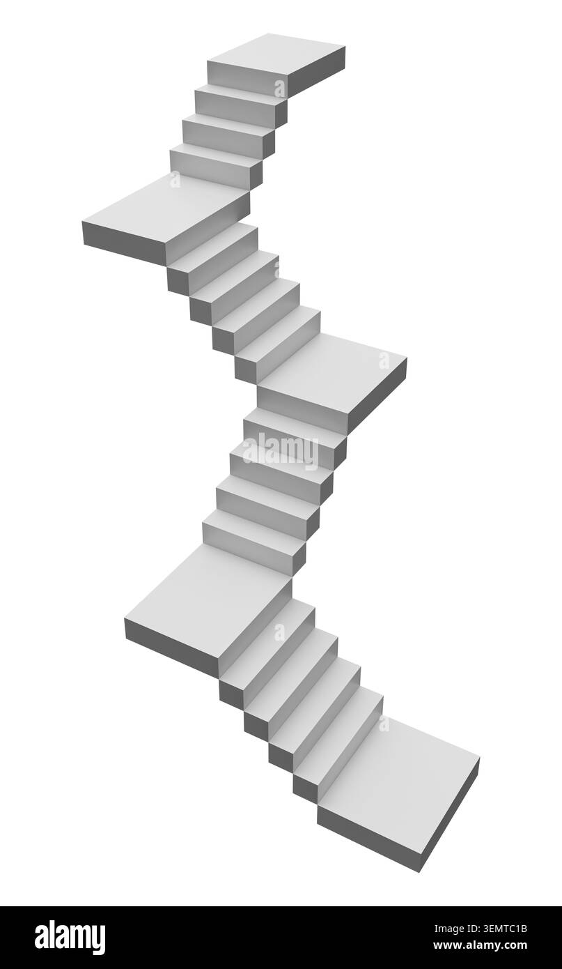 Ladder Absarct 3d ladder on transparent background Black and White Stock Photos ...