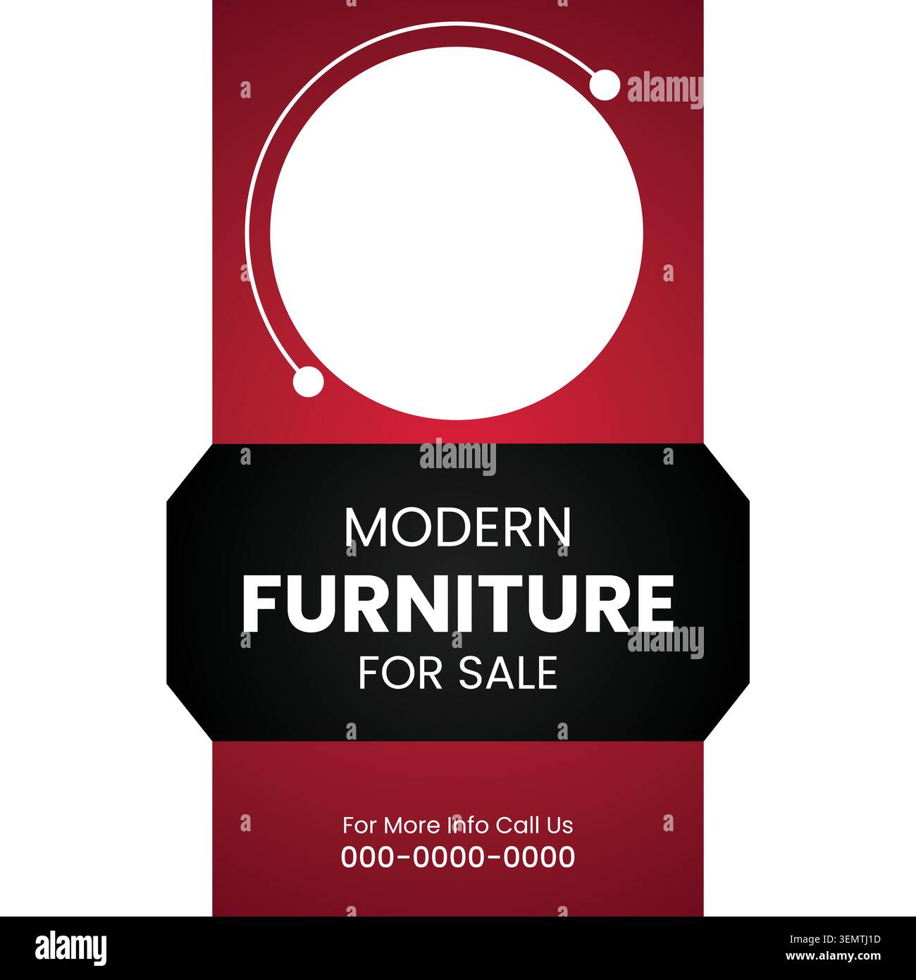 Modern Furniture Post Design Vector Template Stock Vector