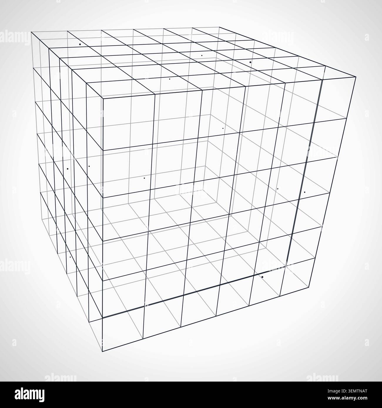 Wire Cube vector background with high-impact decorative layout for microstock and commercial design projects. Stock Vector