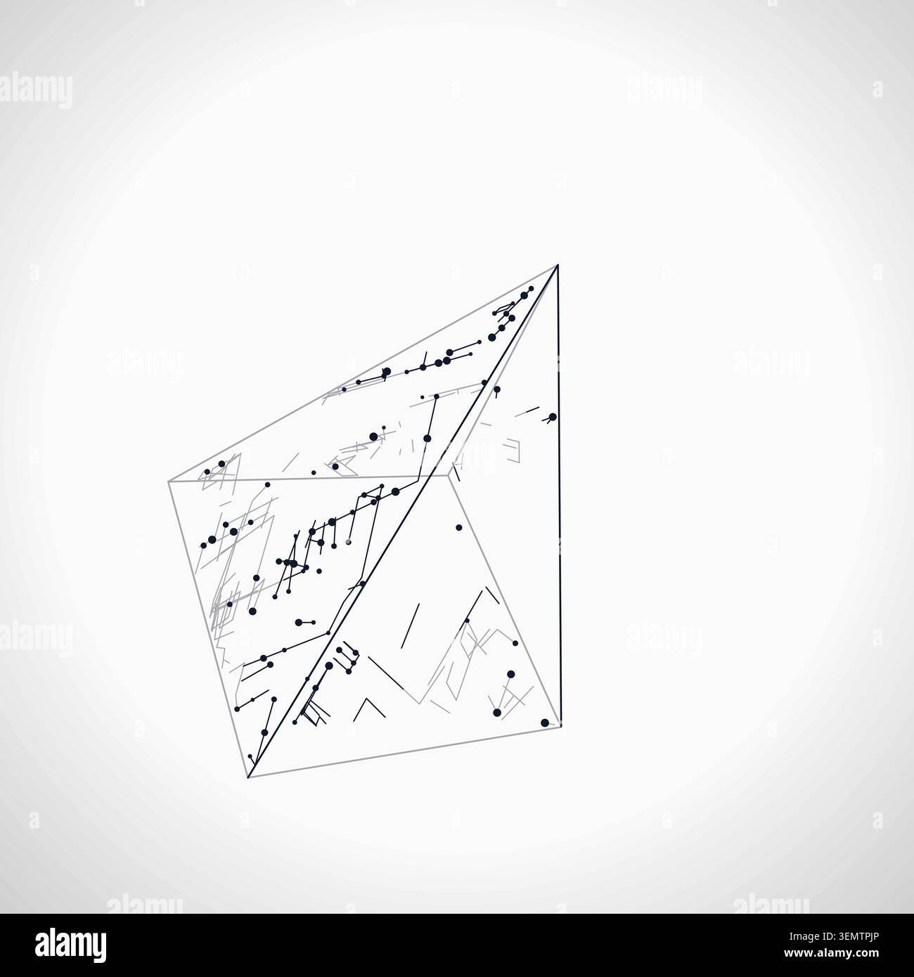 Wire Pyramid vector background with minimal abstract composition for microstock and commercial design projects. Stock Vector
