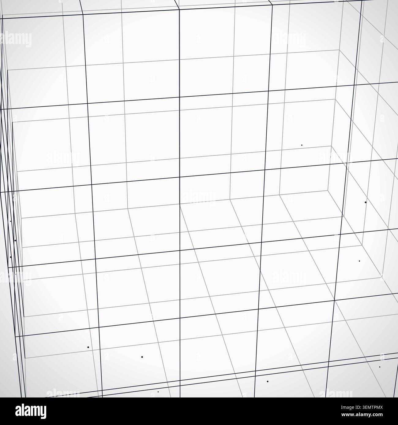 Decorative wire cube illustration for presentation covers, creative layouts, and modern visual branding. Stock Vector