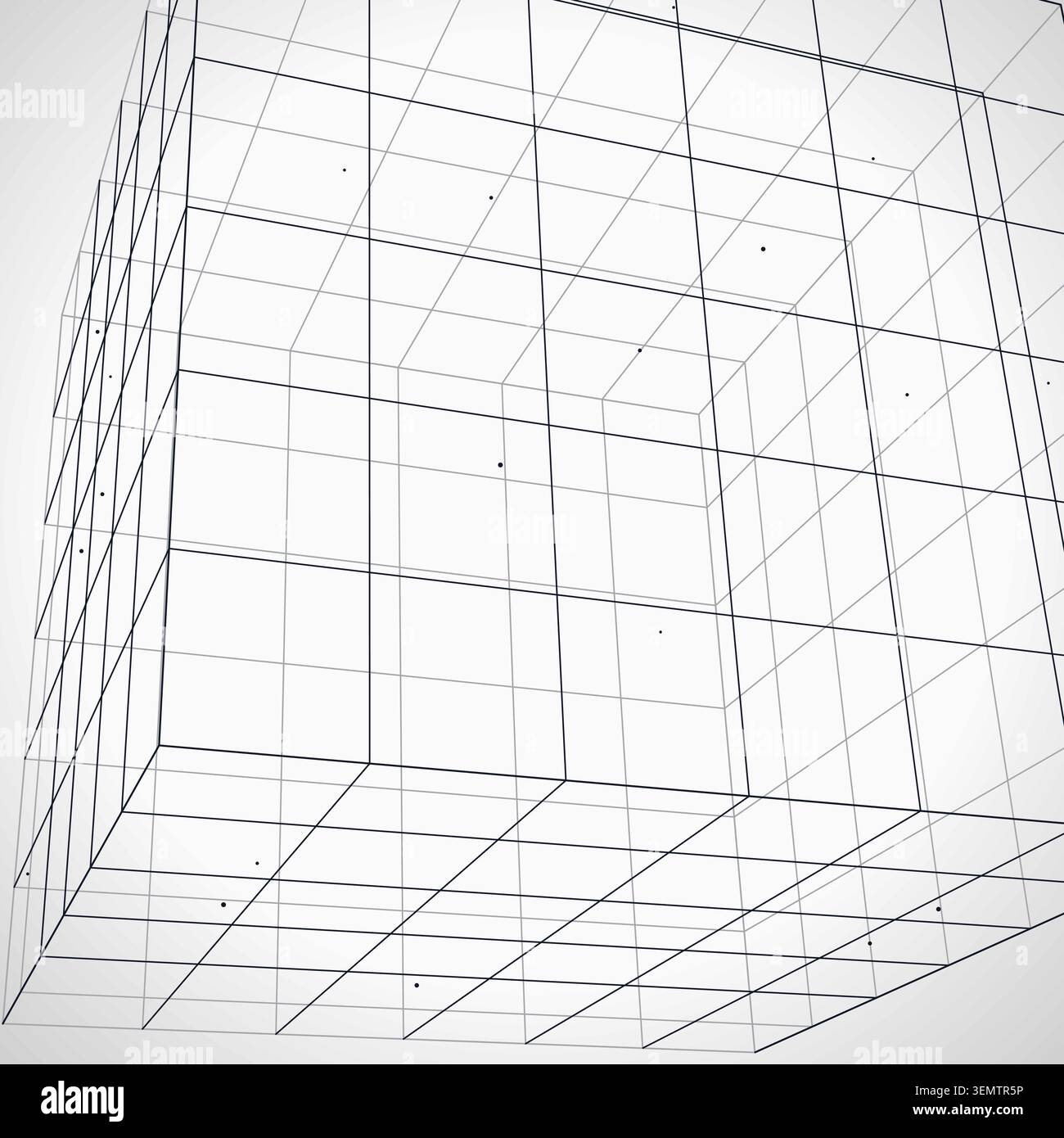Wire Cube vector background with minimal abstract composition for microstock and commercial design projects. Stock Vector