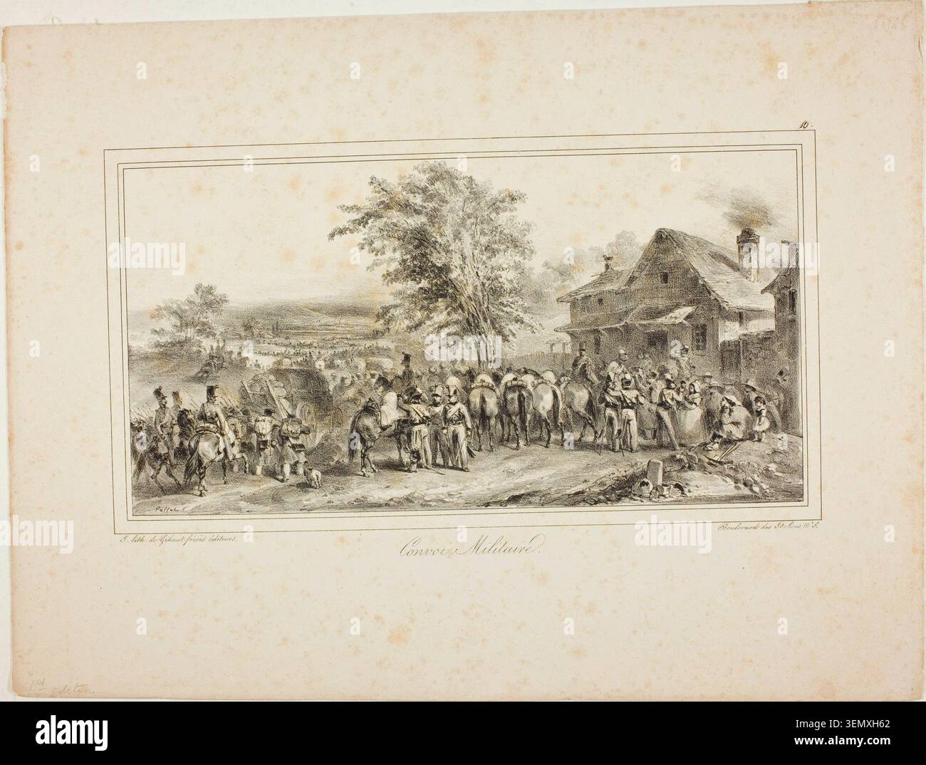 Military Convoy by Denis Auguste Marie Raffet, 1831, depicting soldiers ...