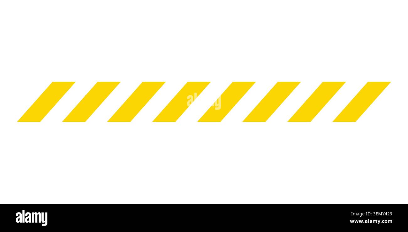 Yellow diagonal warning stripes pattern Vector Stock Vector