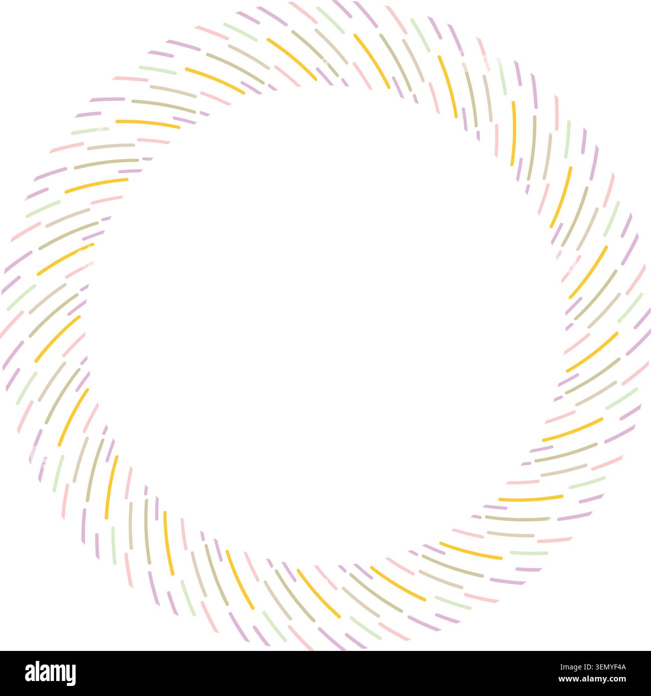 Spiral Line Circle Border Vector Illustration Abstract Round Frame Stock Vector
