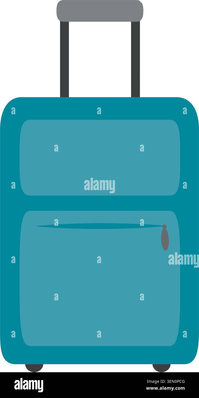 blue suit case isolated vector illustration Stock Vector