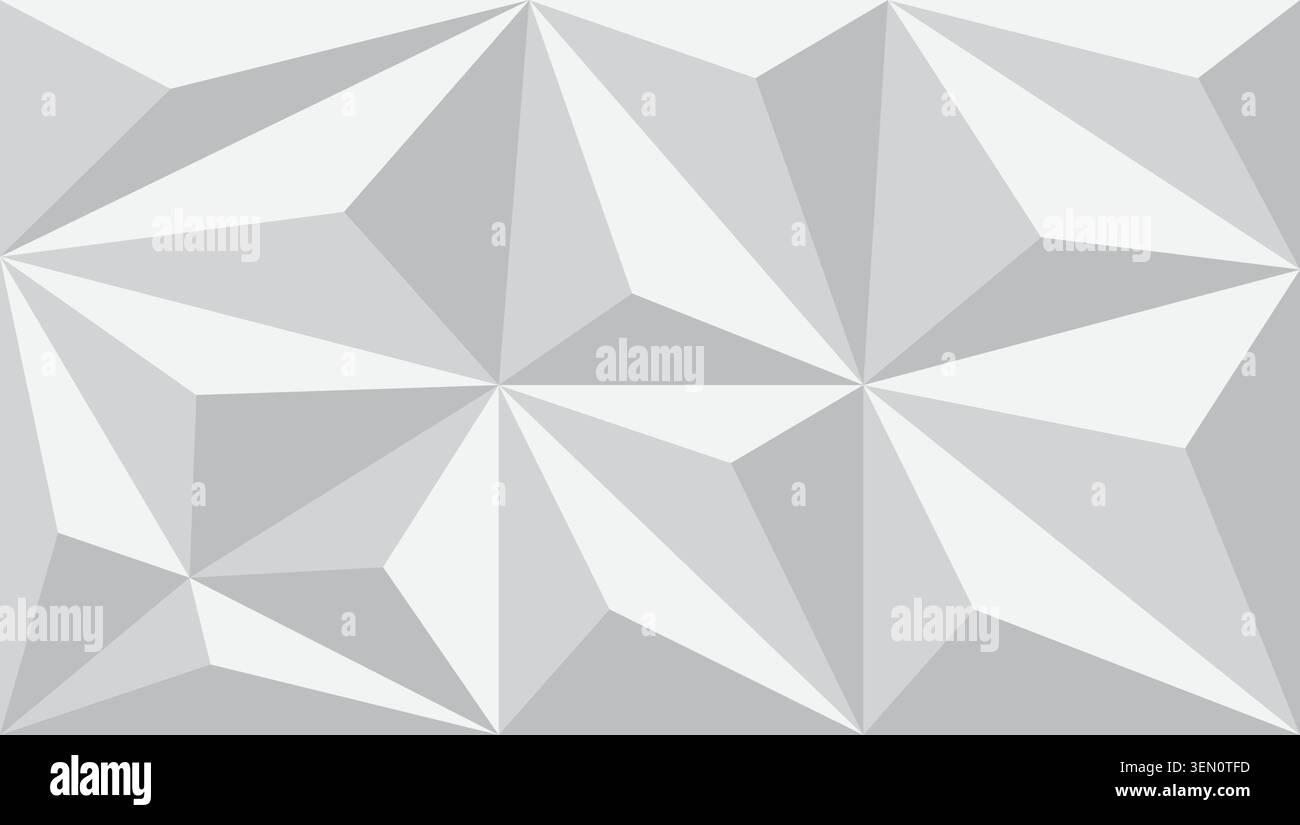 Gray Low Poly Faceted Geometric Abstract Background Stock Vector