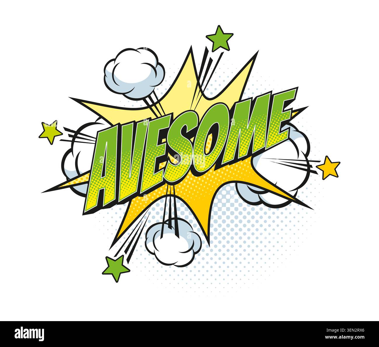 So hot, awesome comic effect speech bubble Stock Vector