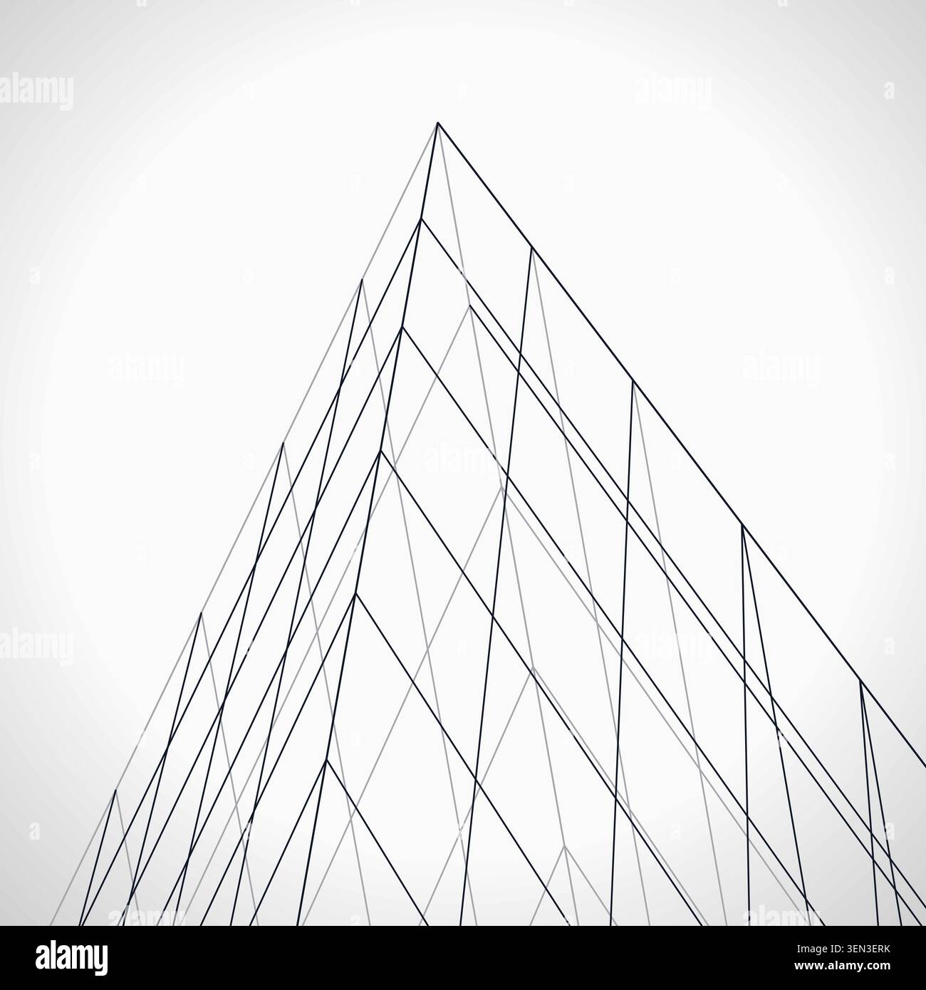 Abstract wire pyramid pattern with marketable vector styling for backgrounds, posters, and design templates. Stock Vector