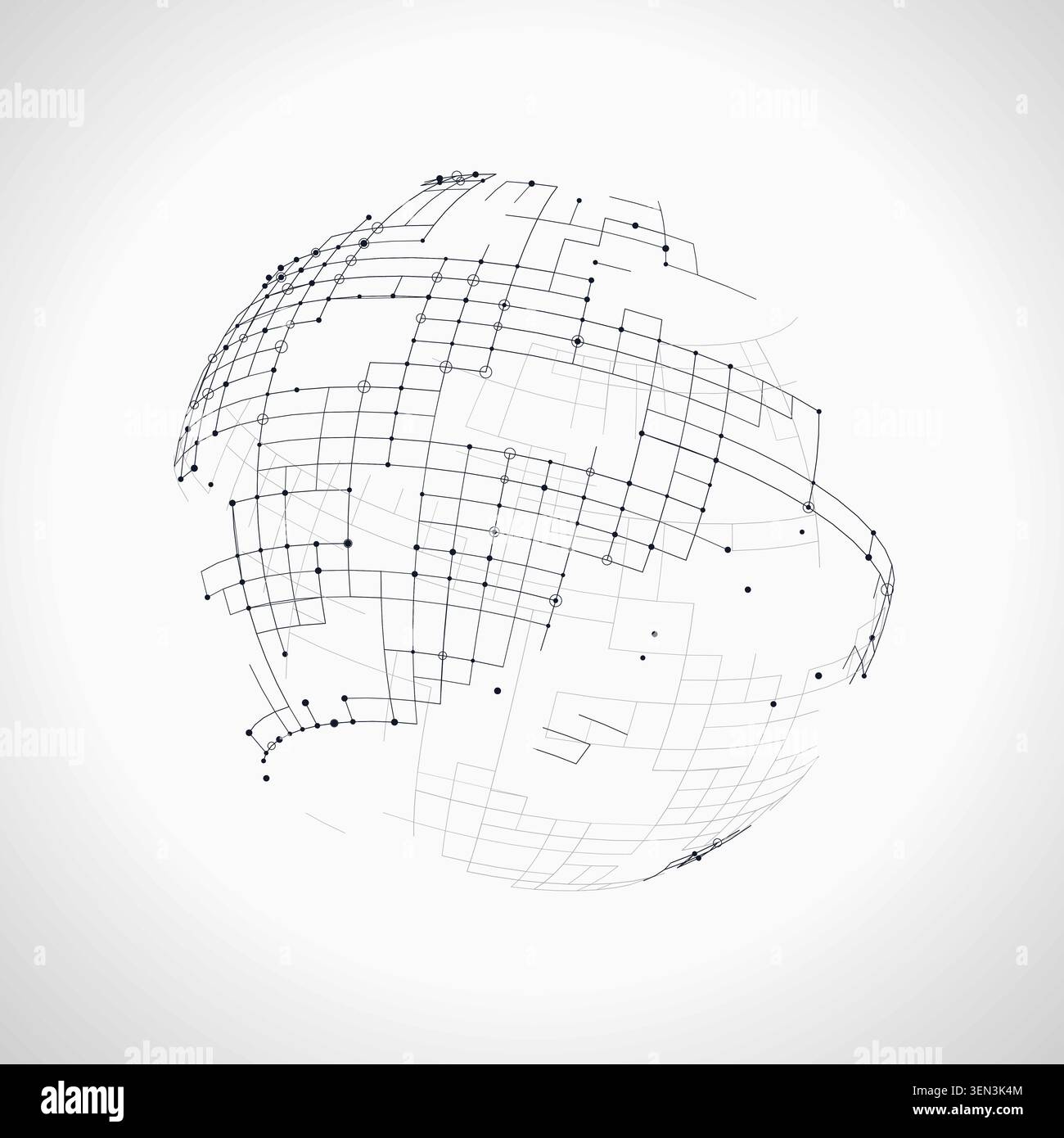 Tech Globe vector background with clean editable vector shapes for microstock and commercial design projects. Stock Vector