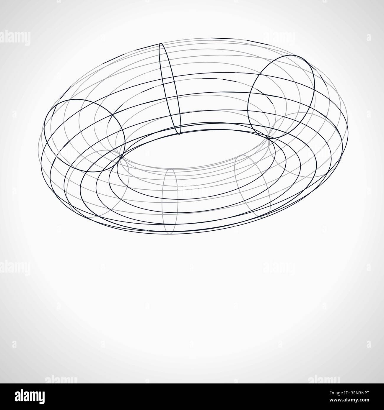 Abstract wire torus pattern with marketable vector styling for backgrounds, posters, and design templates. Stock Vector