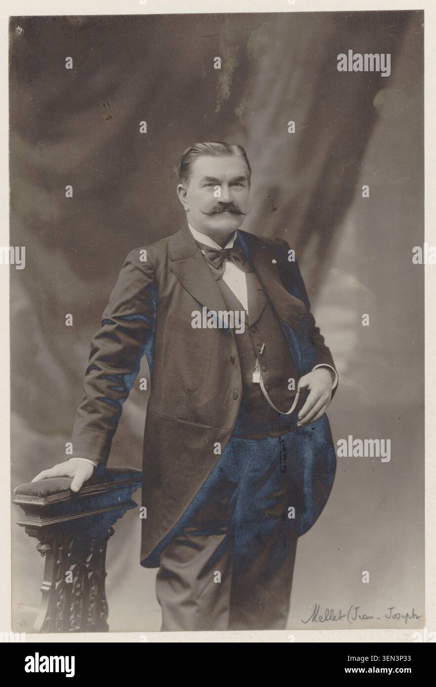 Jean-Joseph Mellet poses for a portrait photograph in 1880 ...