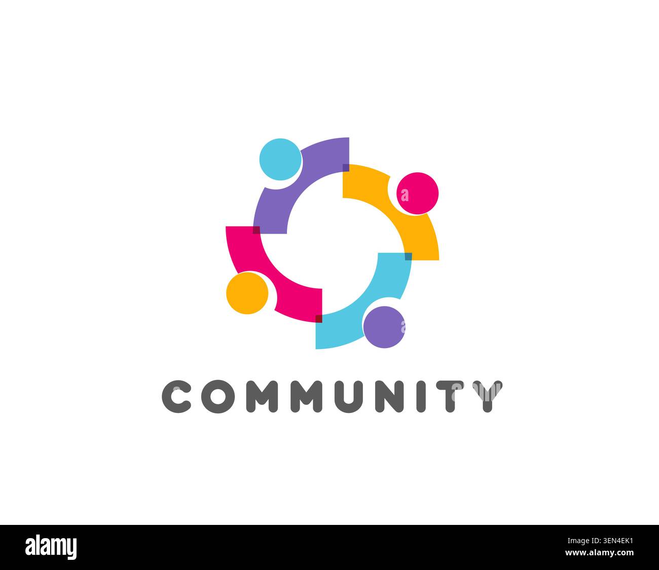 People community and connect icon, teamwork Stock Vector