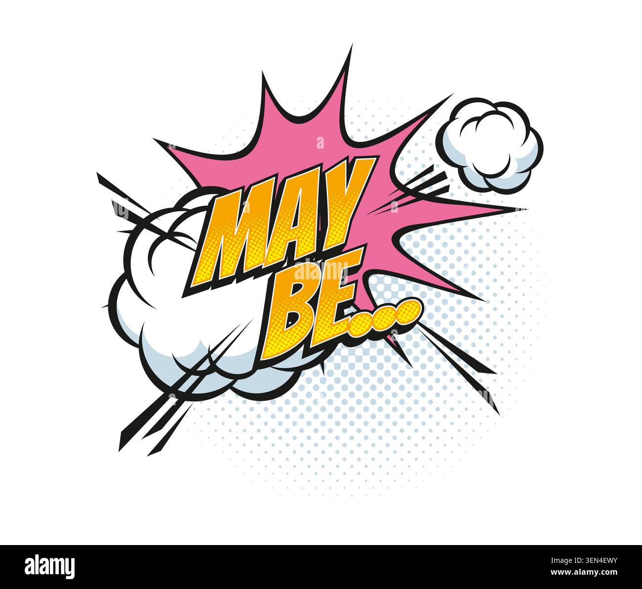 May be comic pop art effect speech bubble Stock Vector