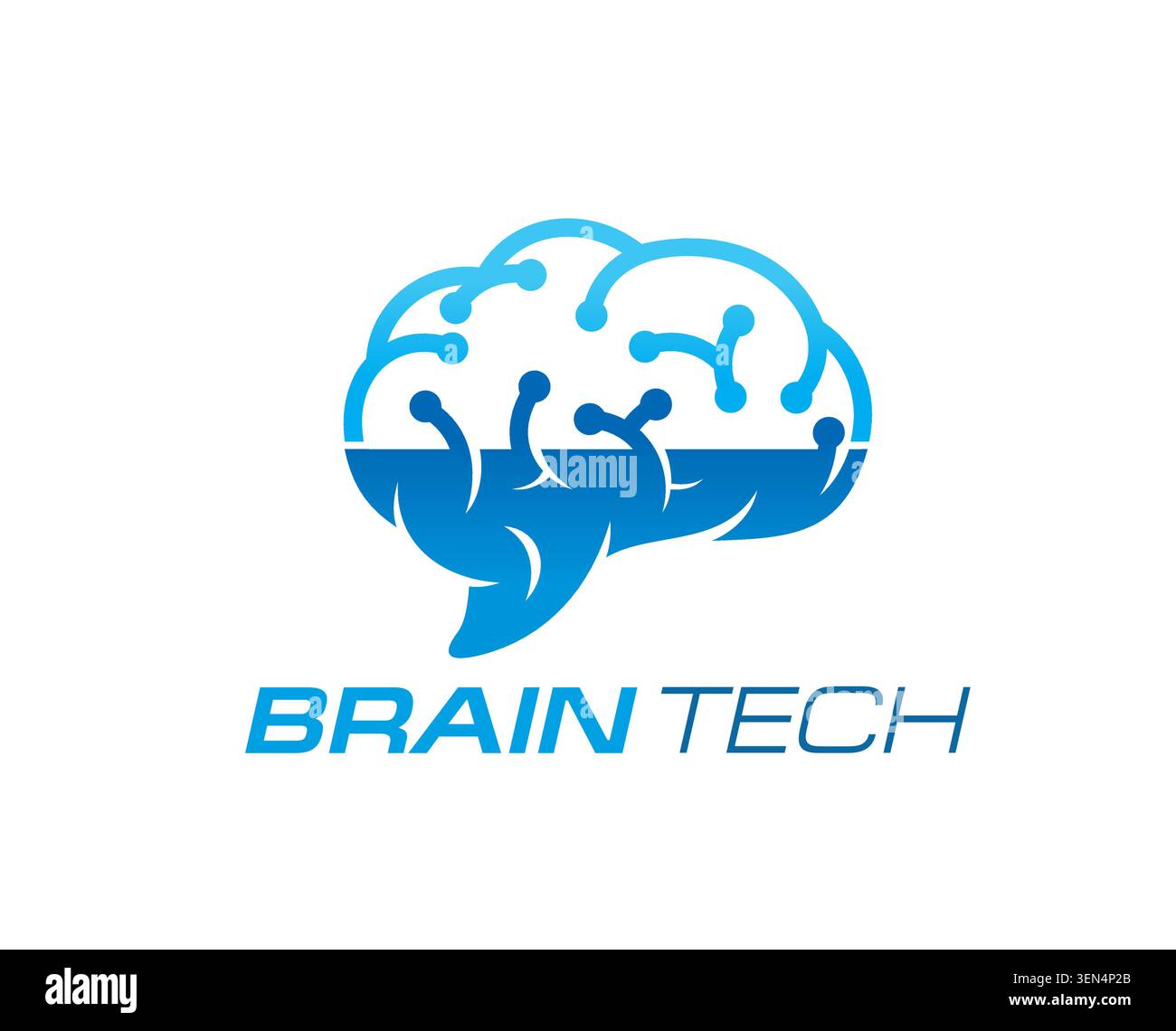 Brain hub tech icon or startup pictogram Stock Vector