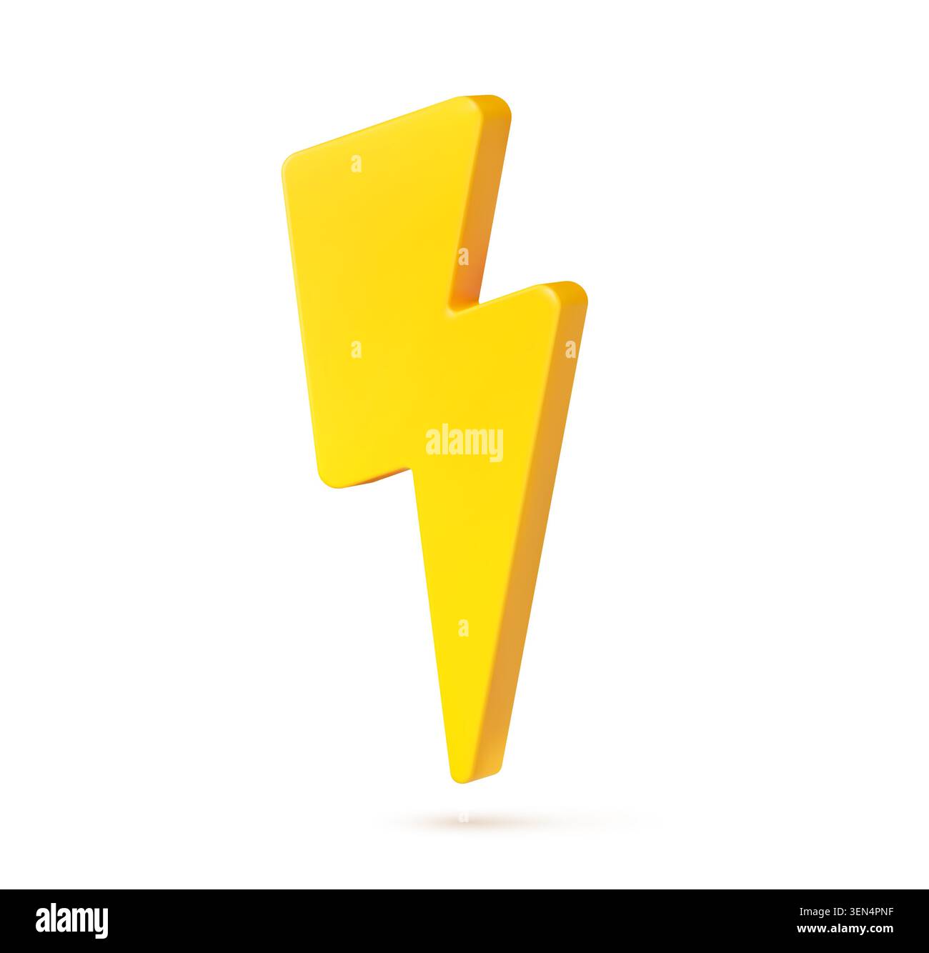 3D yellow lightning, thunder bolt electric power Stock Vector