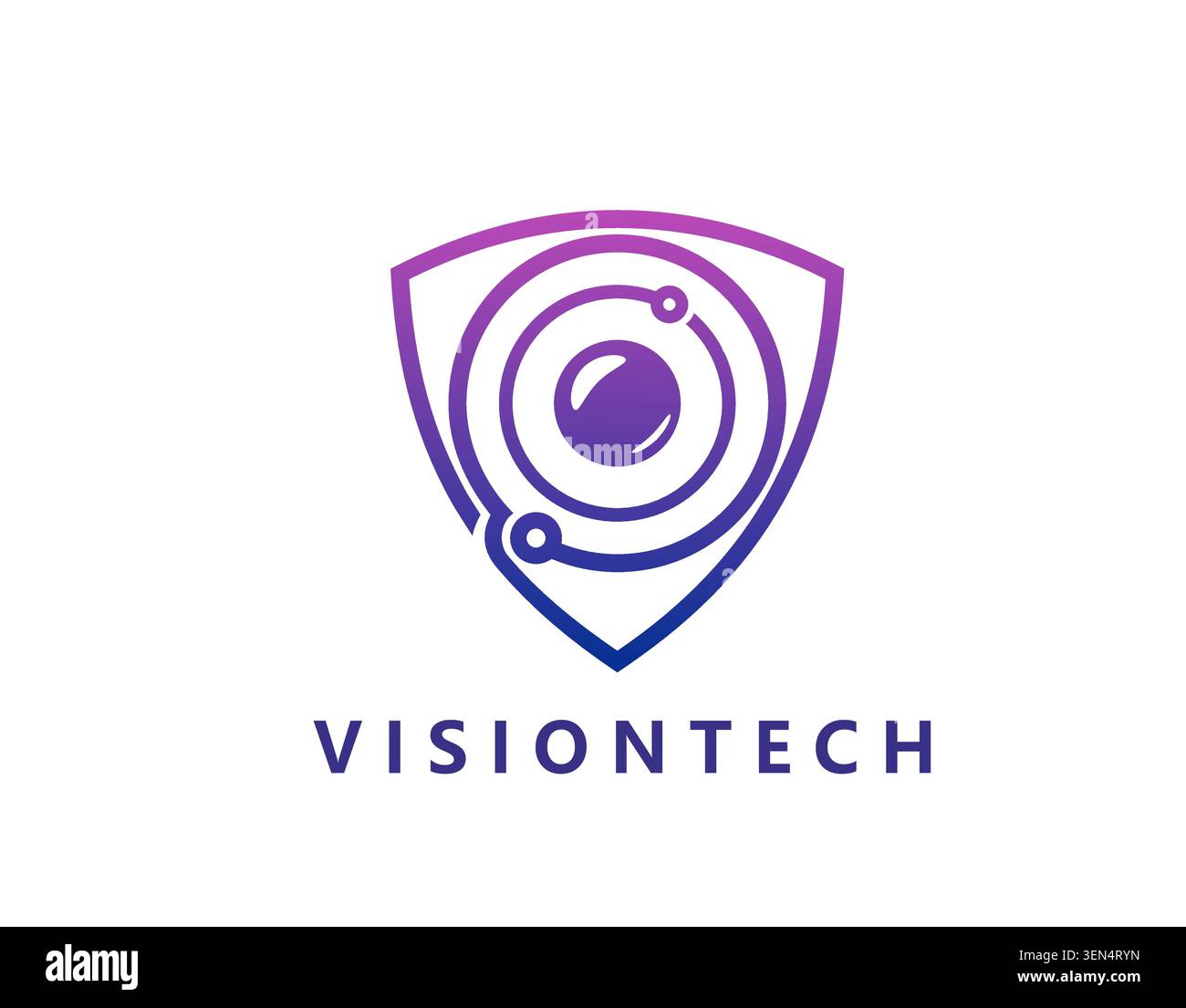 Computer artificial vision technology digital eye Stock Vector