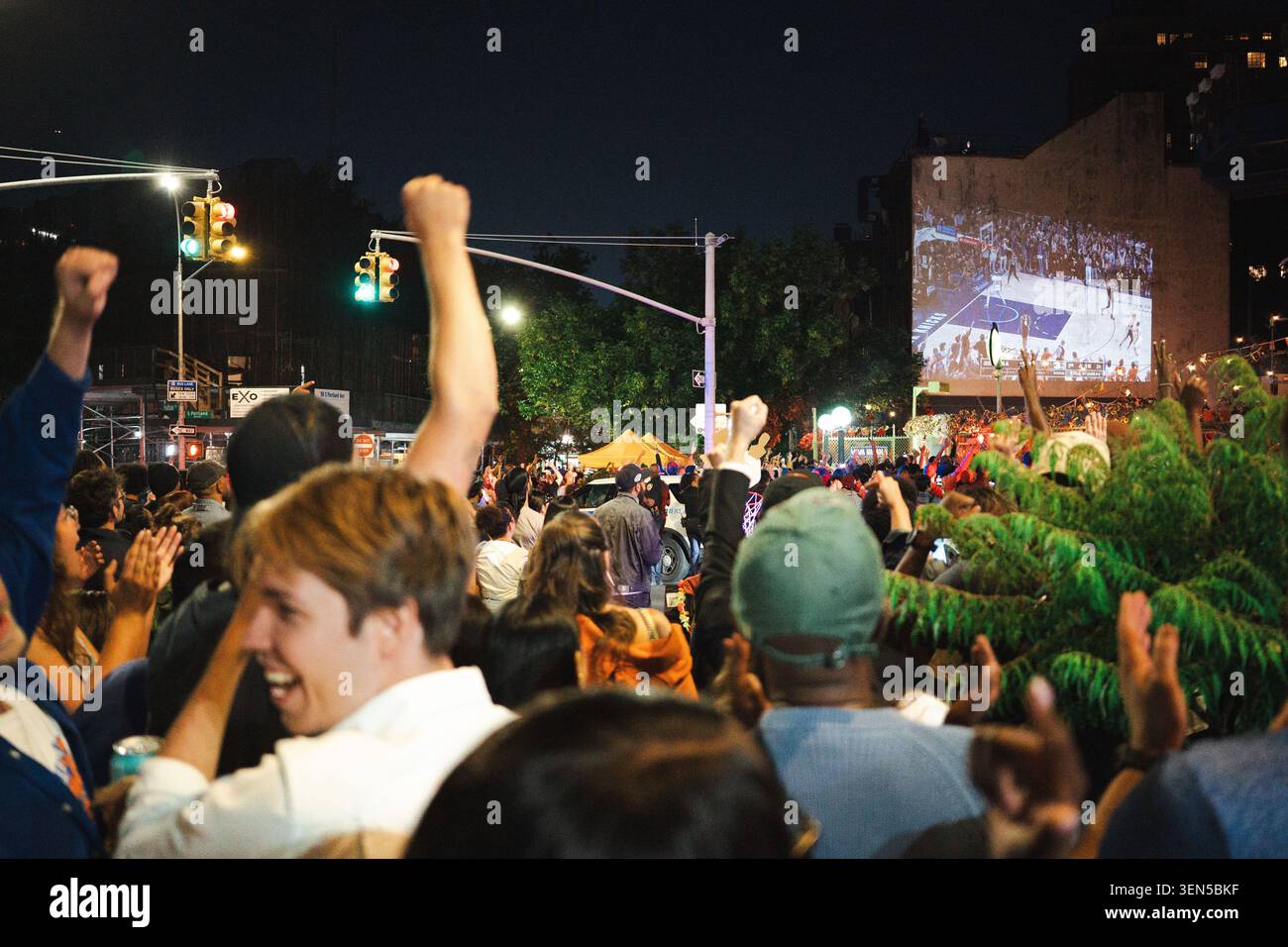 New York, United States. 09th June, 2026. Fans cheer on the New York ...