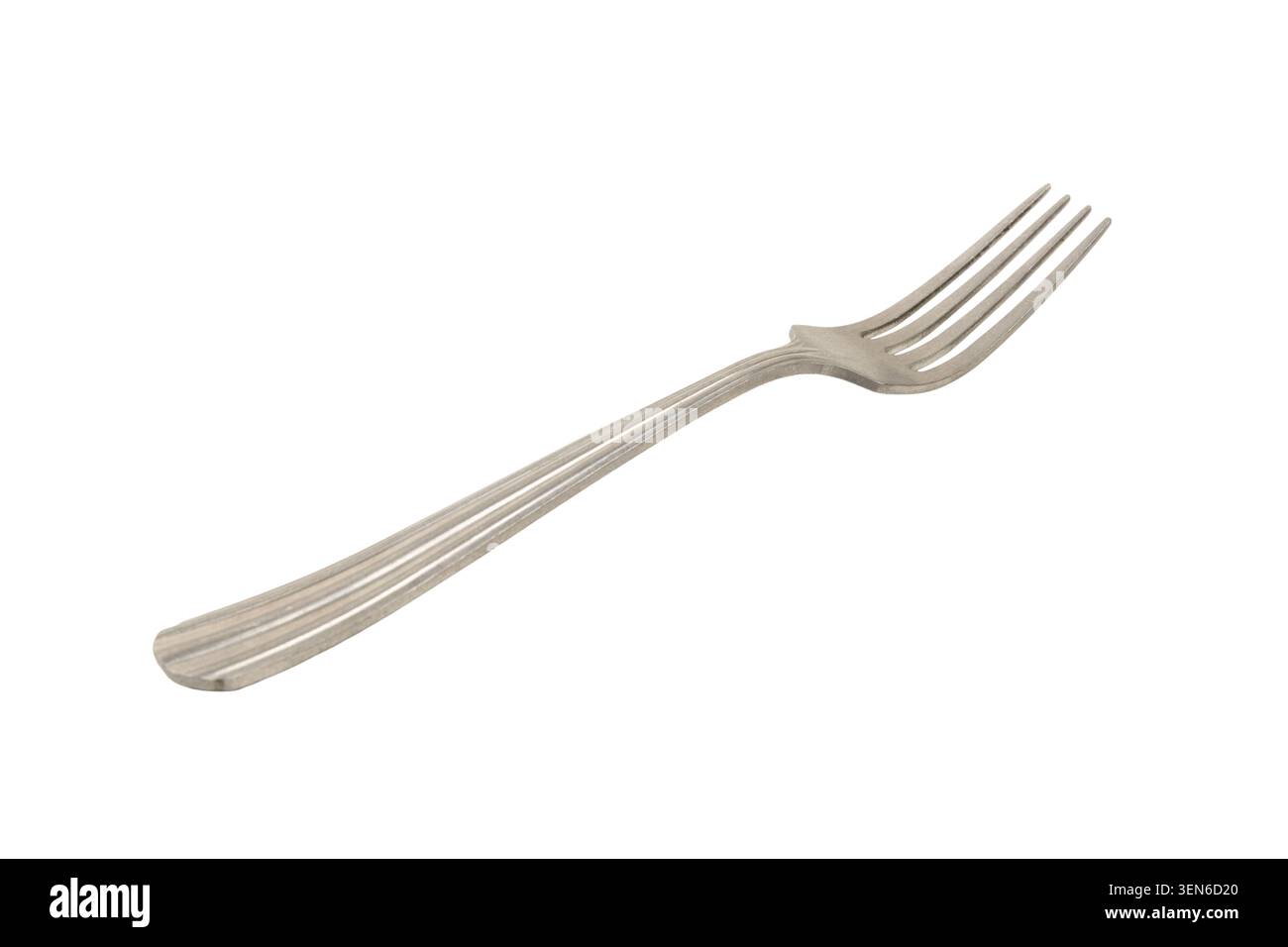 Metal fork isolated on white background cutout Stock Photo