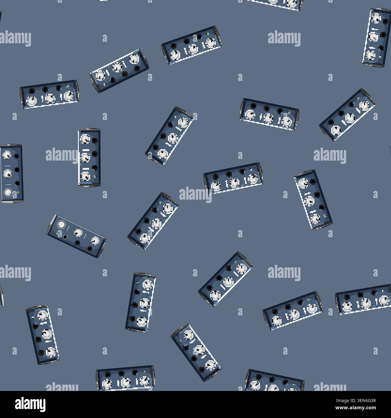 seamless pattern electonic headphone amp cartoon. electonic headphone amp sign vector Stock Vector