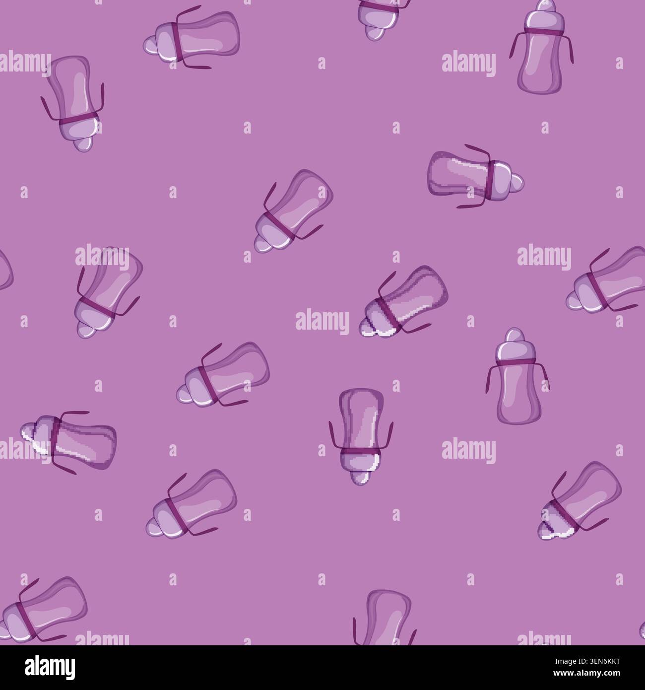 seamless pattern child sippy cup cartoon. child sippy cup sign vector Stock Vector