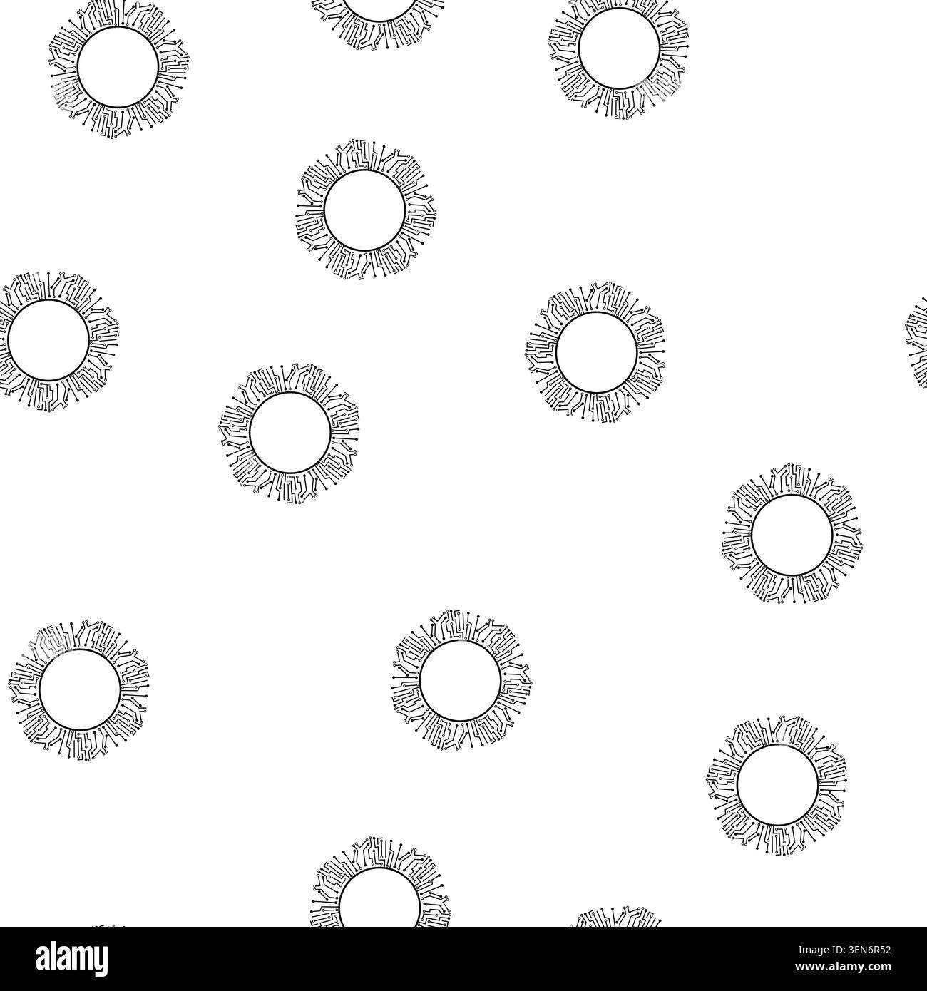 pattern substrate microchip frame cartoon. photolithography etching, doping packaging, interconnects die substrate microchip frame sign vector Stock Vector