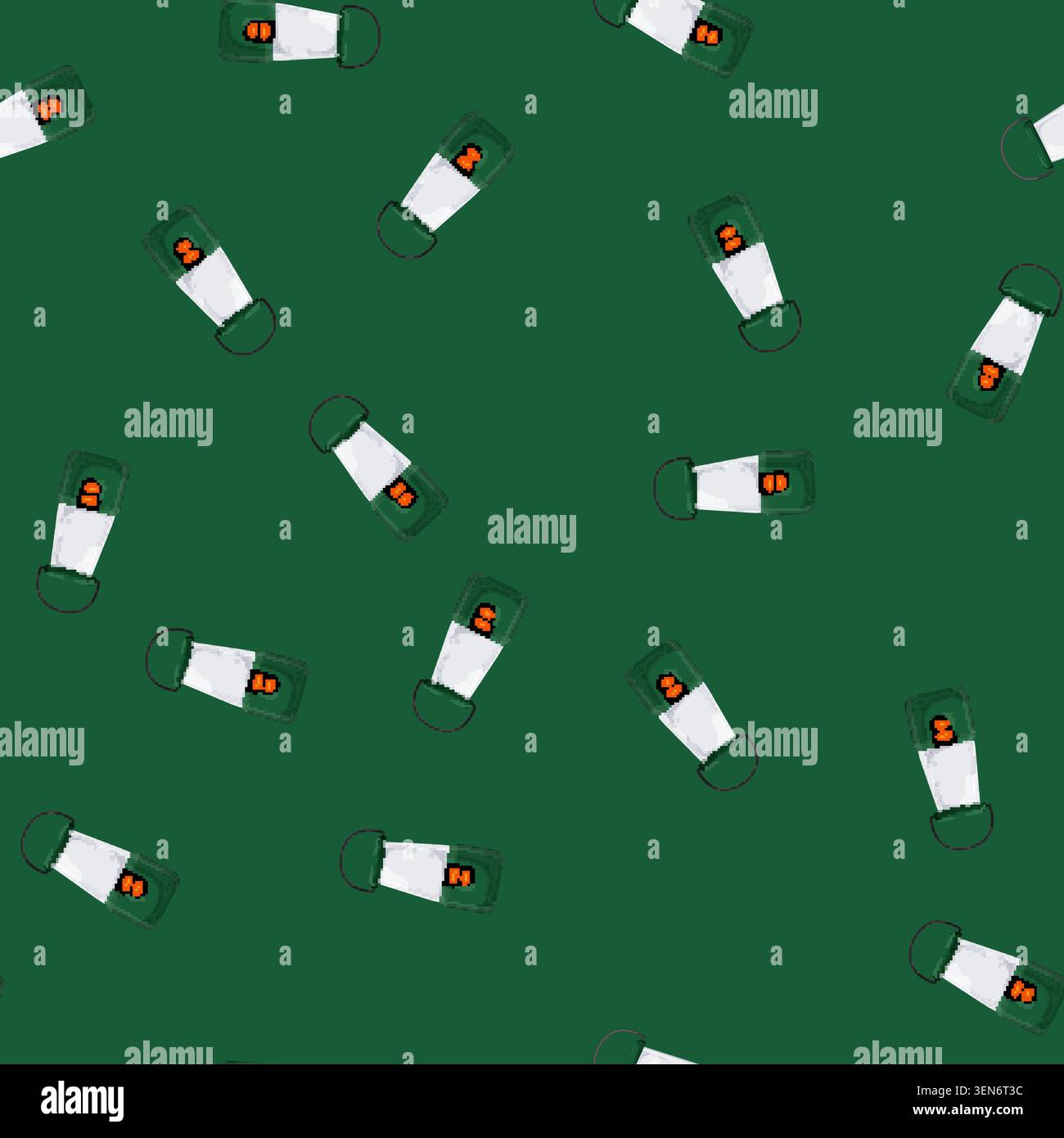 seamless pattern forest lantern camp lamp cartoon. forest lantern camp lamp sign vector Stock Vector