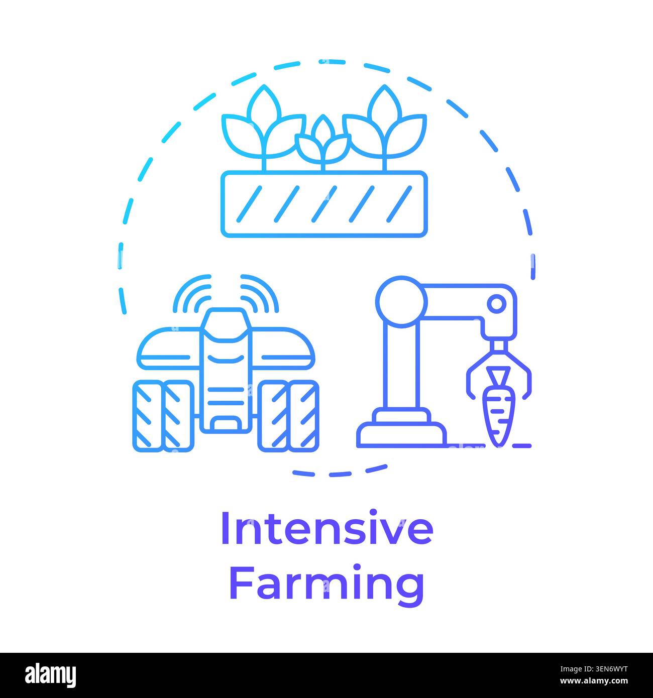 Intensive blue gradient concept icon Stock Vector