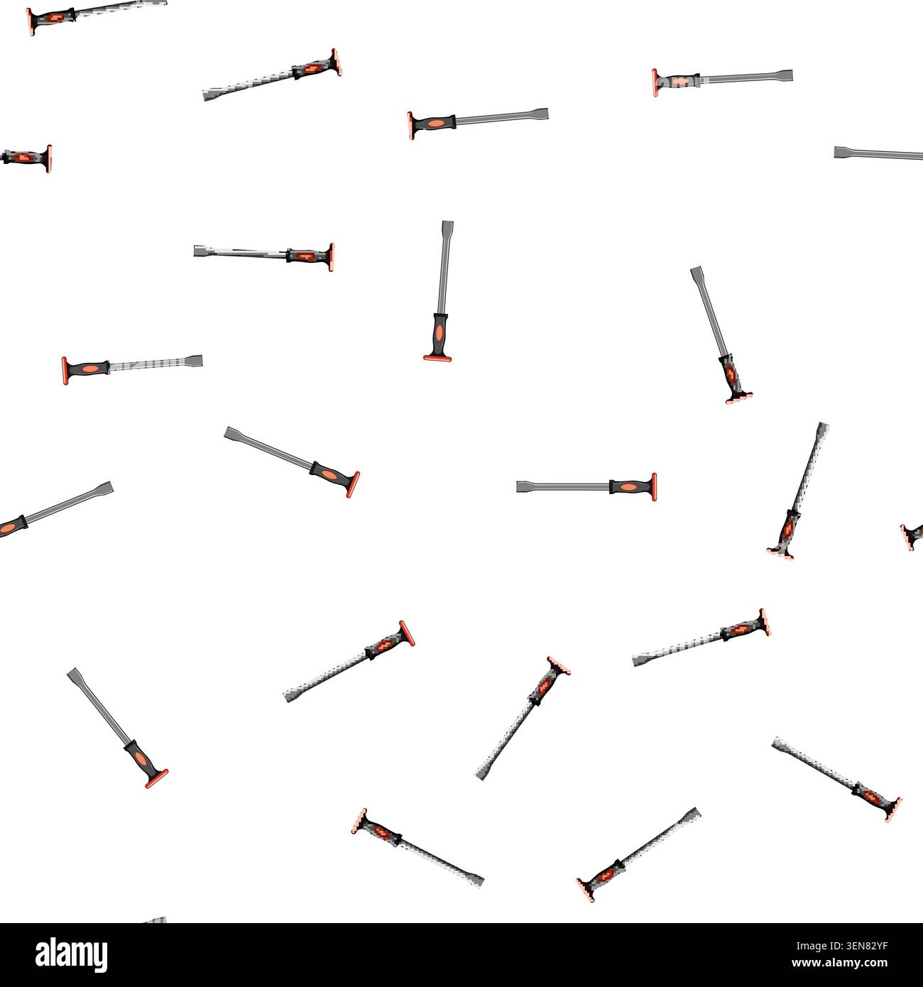 pattern mason brick chisel cartoon. hammer sculpting, carving mallet, layer mason brick chisel sign vector Stock Vector