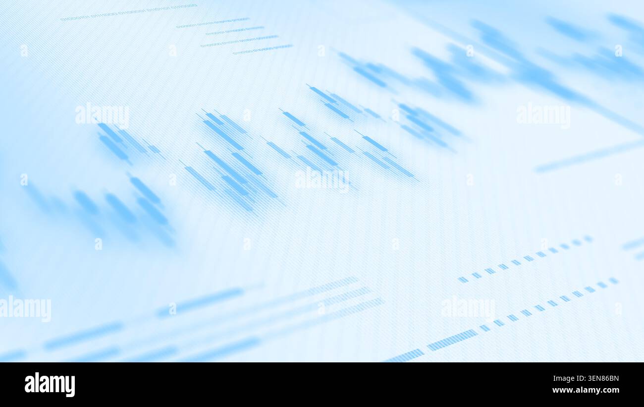 Traders analyze financial data using charts and graphs for decision making Stock Photo