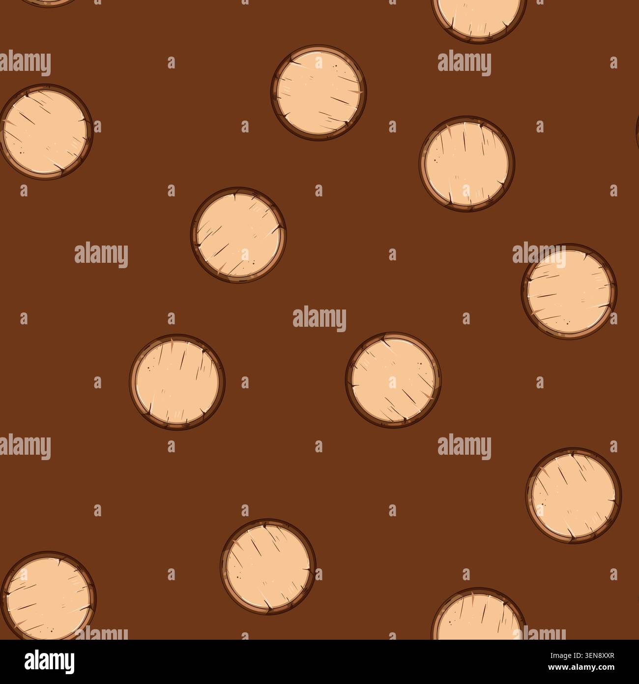 seamless pattern interface wooden button cartoon. wood board, play arrow, circle frame interface wooden button sign vector Stock Vector