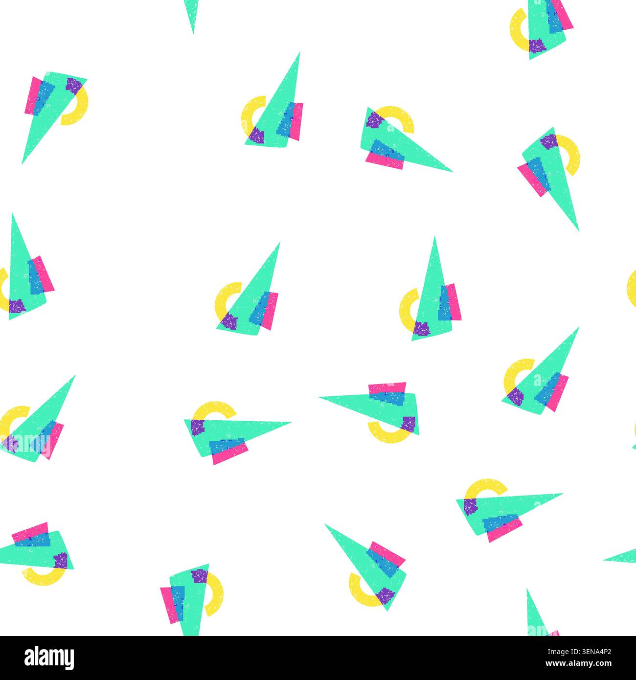 pattern aesthetic risograph effect cartoon. art graphic, color layer, ink screen aesthetic risograph effect sign vector Stock Vector