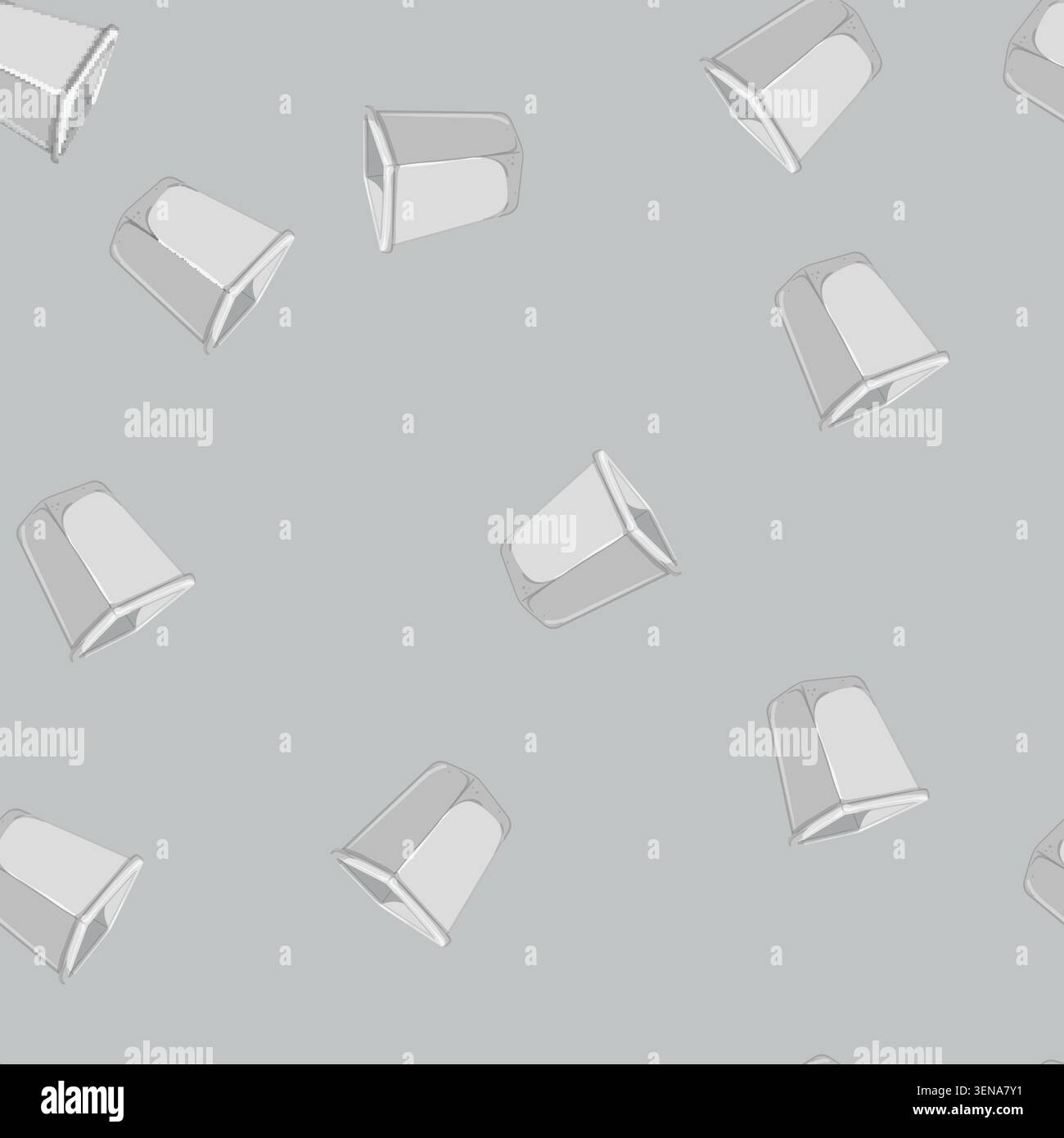 seamless pattern waste trash bin garbage cartoon. waste trash bin garbage sign vector Stock Vector
