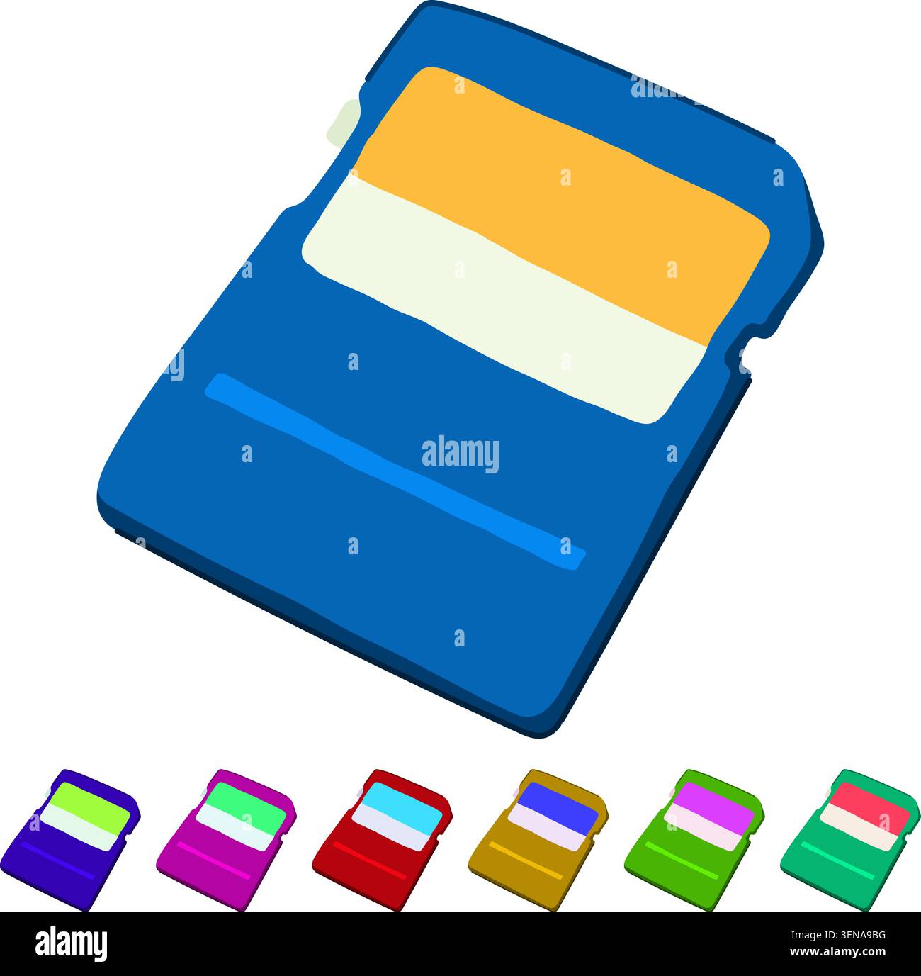data sd card cartoon. format device, camera smartphone, tablet laptop data sd card sign vector Stock Vector
