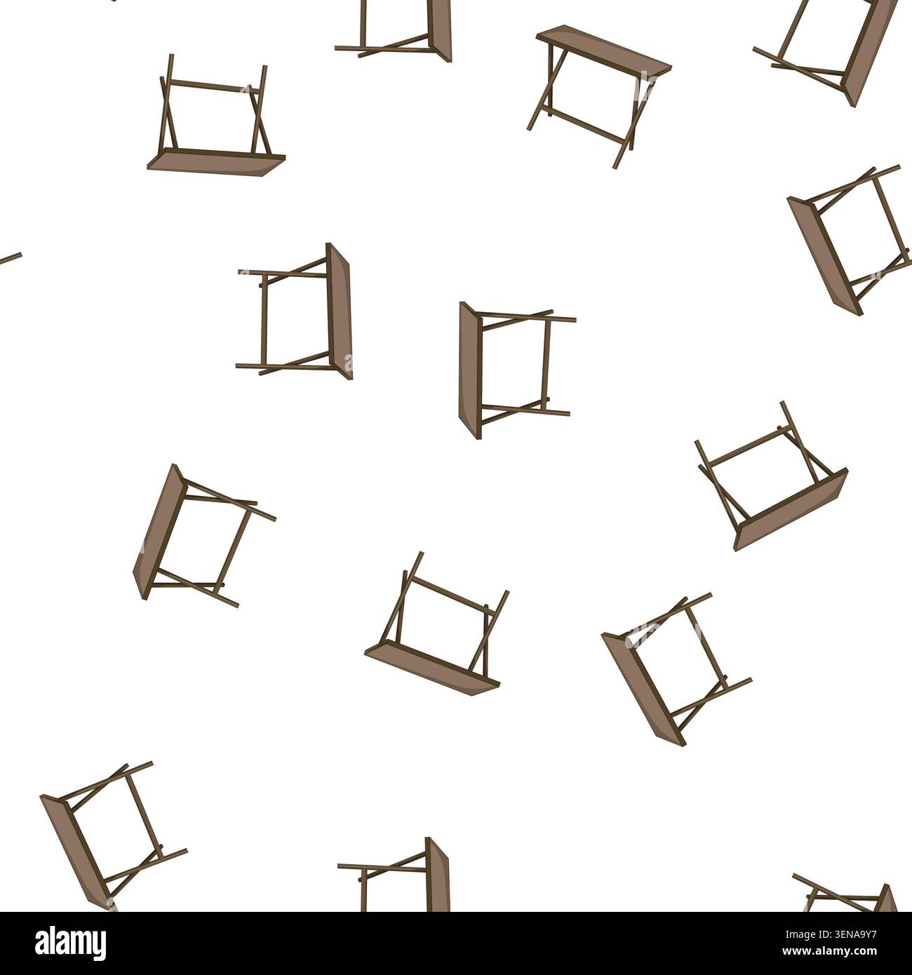 pattern foldable folding table cartoon. foldable folding table sign vector Stock Vector