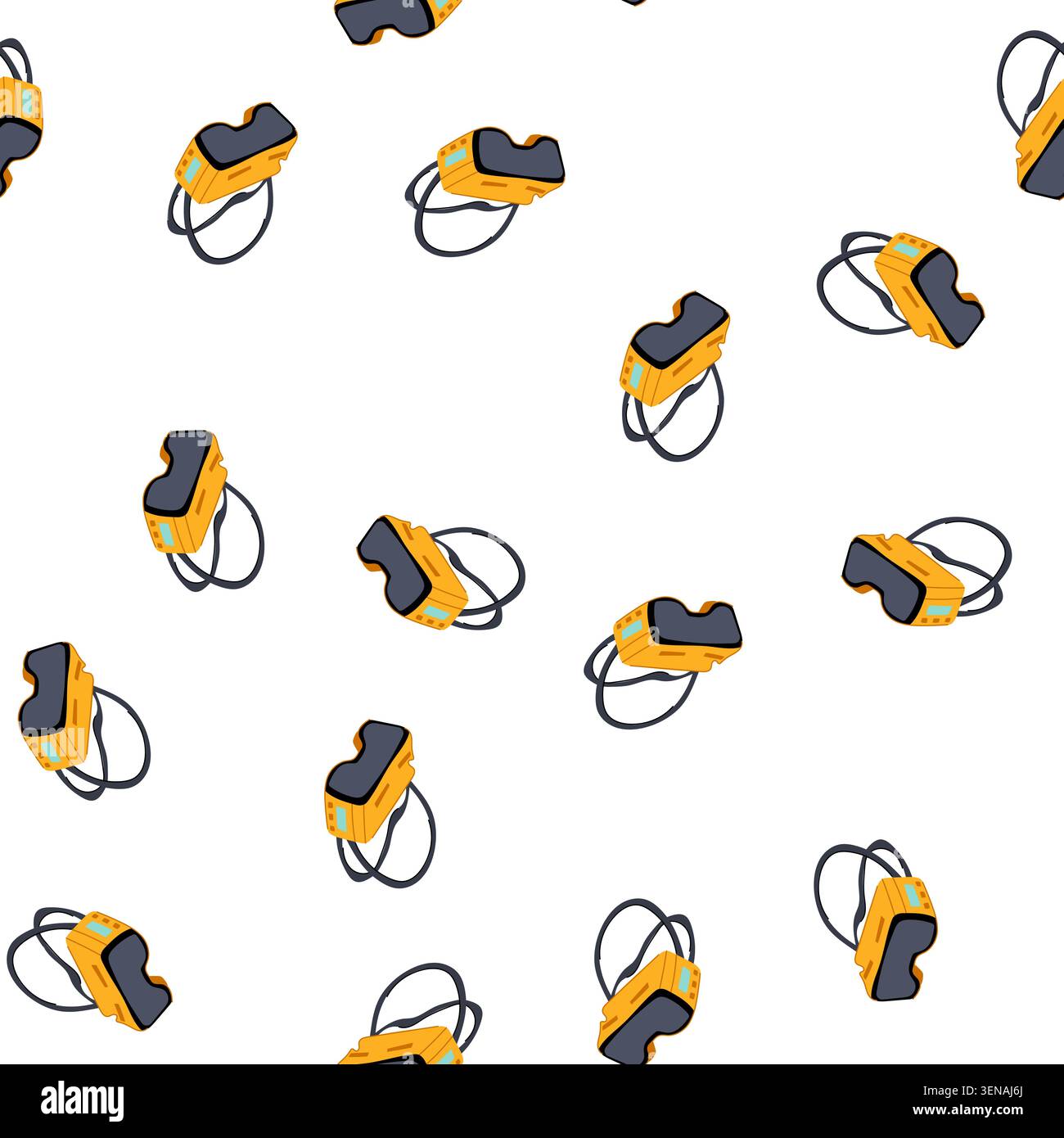 pattern virtual reality headset presenting an immersive digital experience, symbolizing future technology, cyberspace exploration, entertainment, and Stock Vector