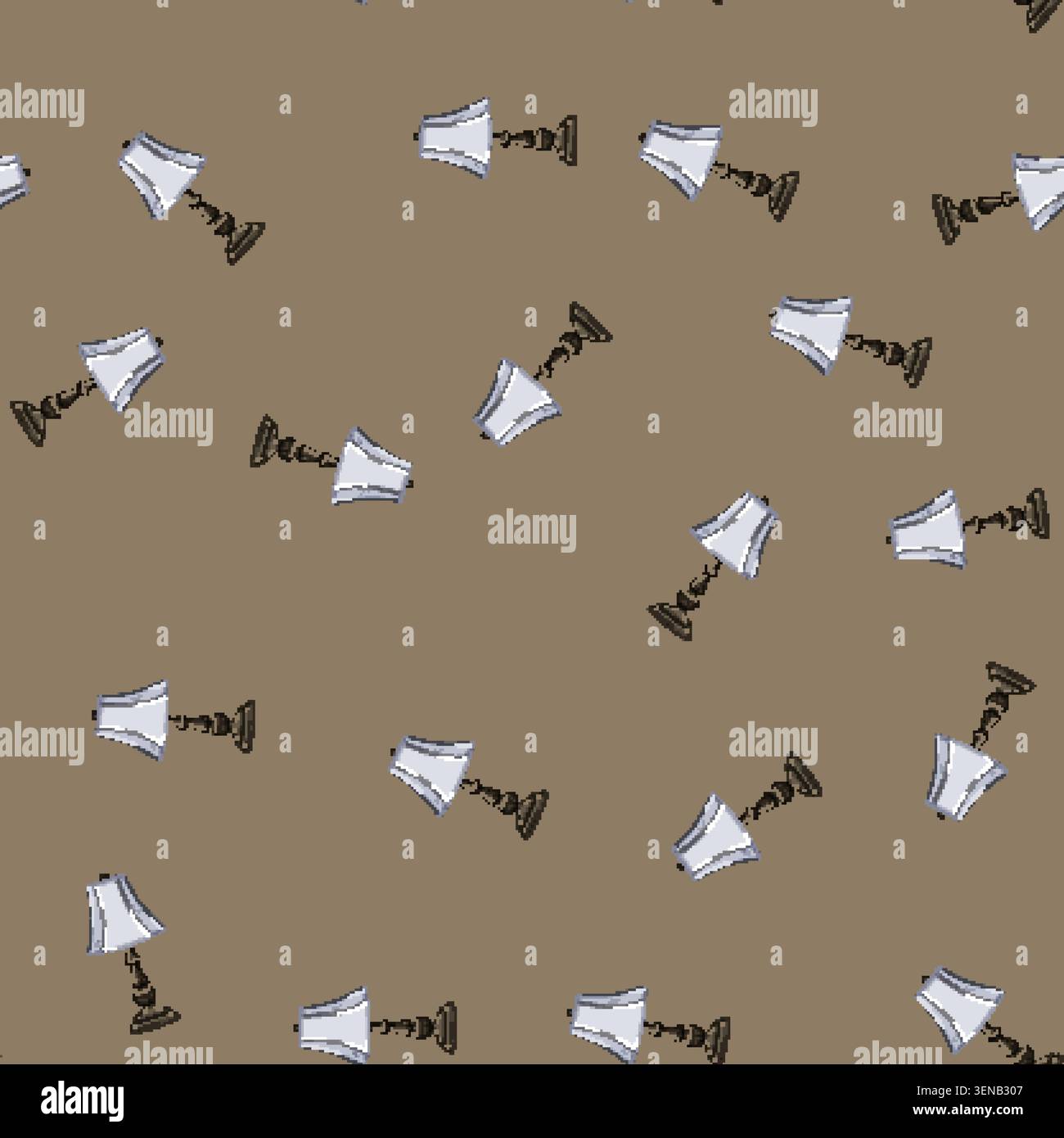 seamless pattern modern lamp table cartoon. modern lamp table sign vector Stock Vector