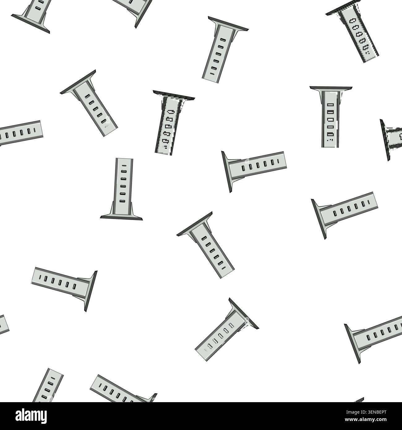 pattern equipment usb hub cartoon. connect device, cable data equipment usb hub sign vector Stock Vector