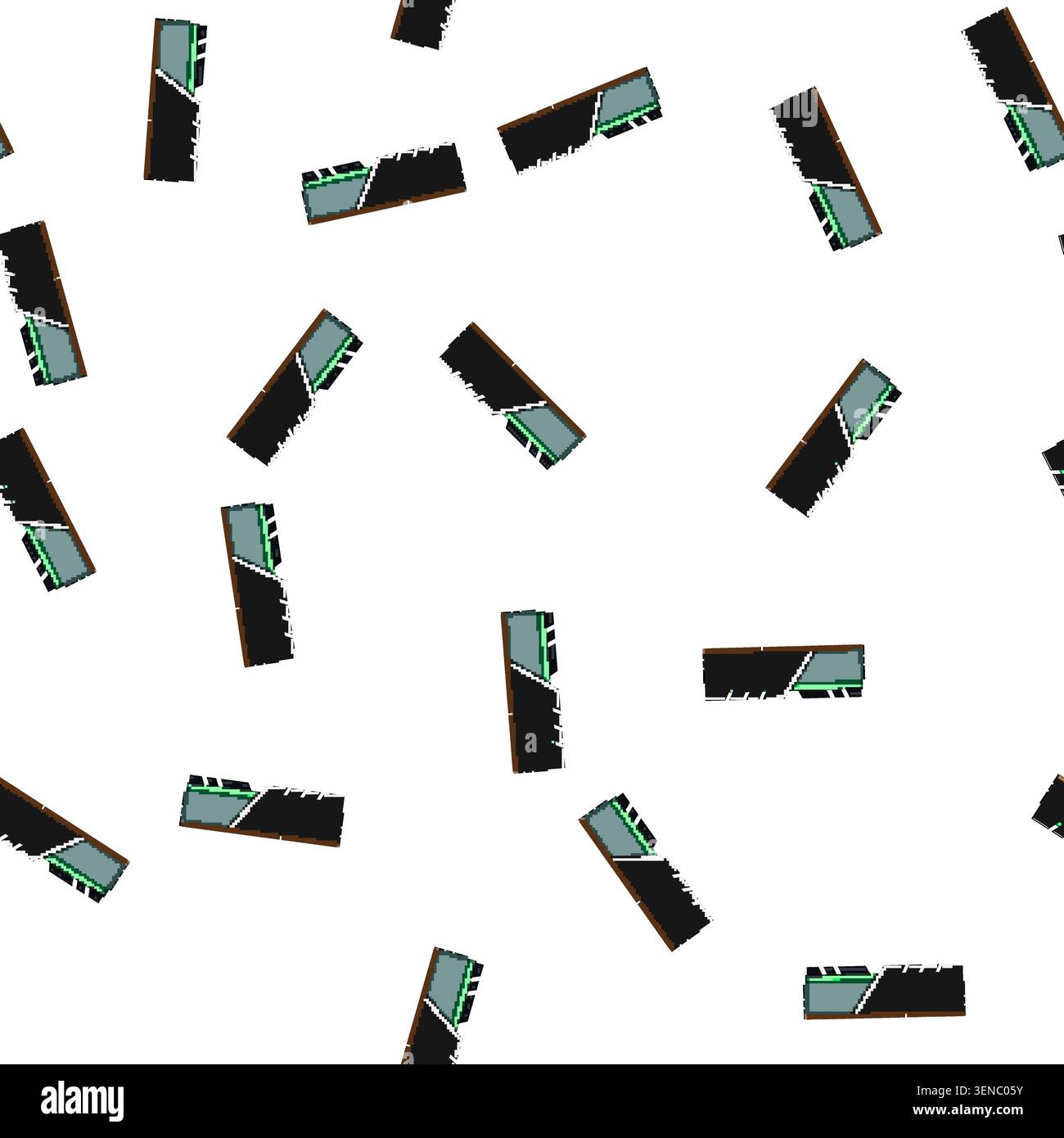 pattern pc desktop memory cartoon. ram access, board hardware pc desktop memory sign vector Stock Vector