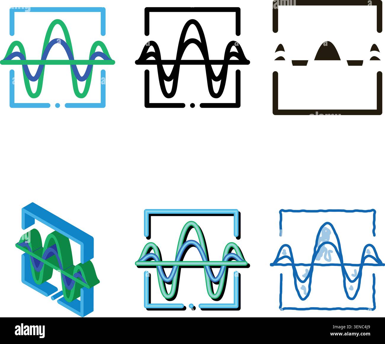 Sound Wave Diagnostics Voice looks Control Icon Vector Thin Line. Contour Stock Vector