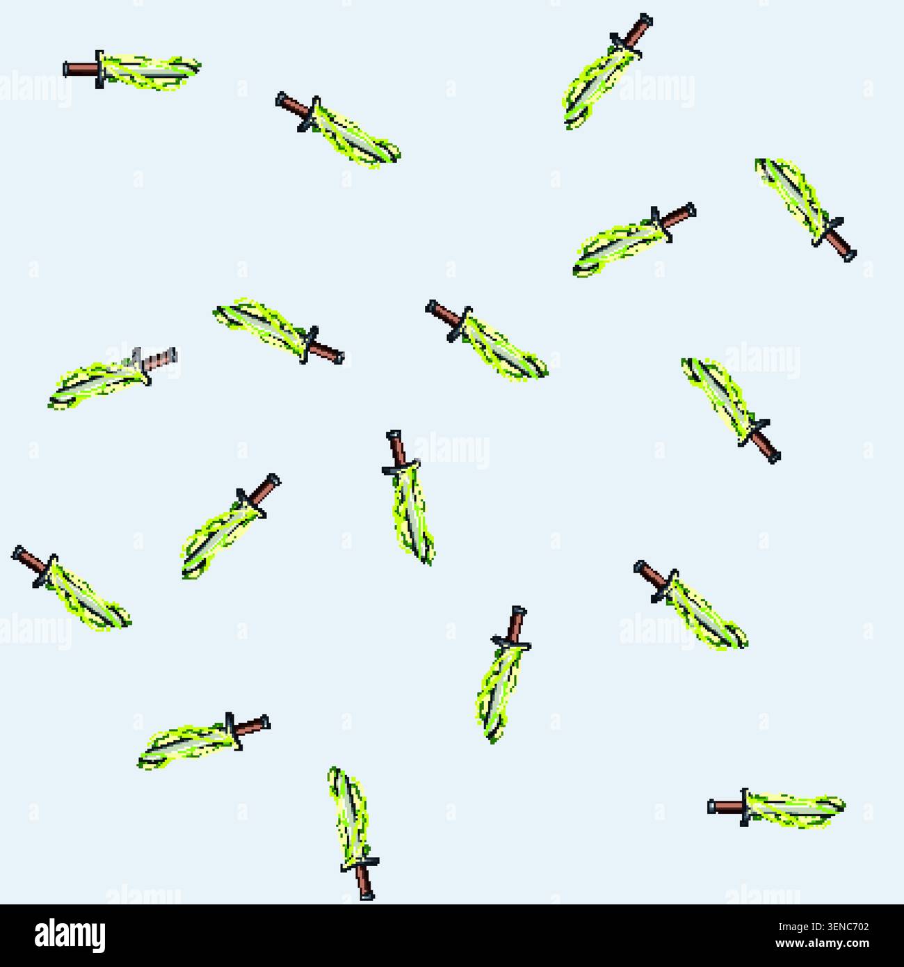 seamless pattern blade sword effect cartoon. light energy, ui animation, abstract comic blade sword effect sign vector Stock Vector