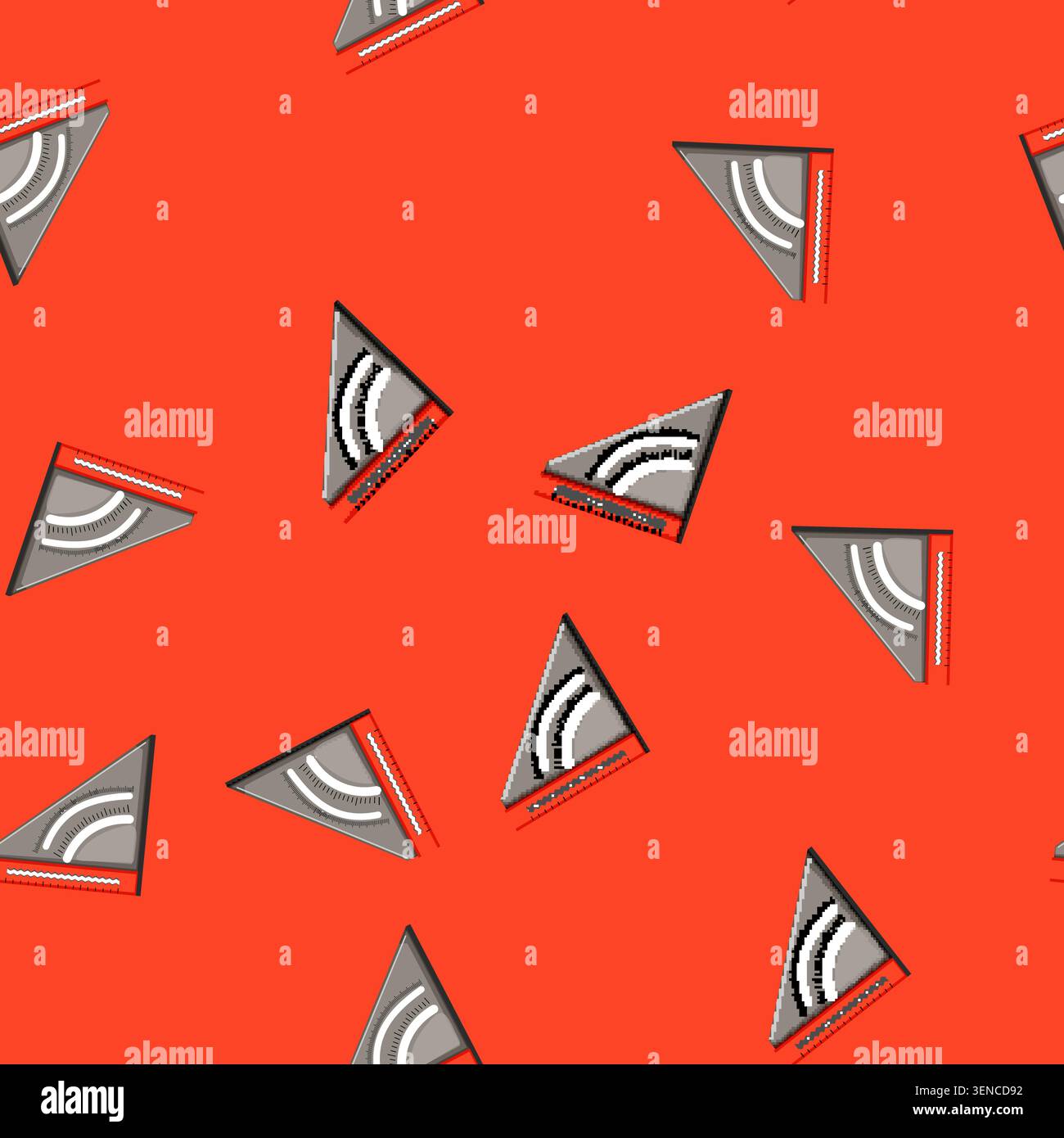 seamless pattern work ruler builder cartoon. work ruler builder sign vector Stock Vector